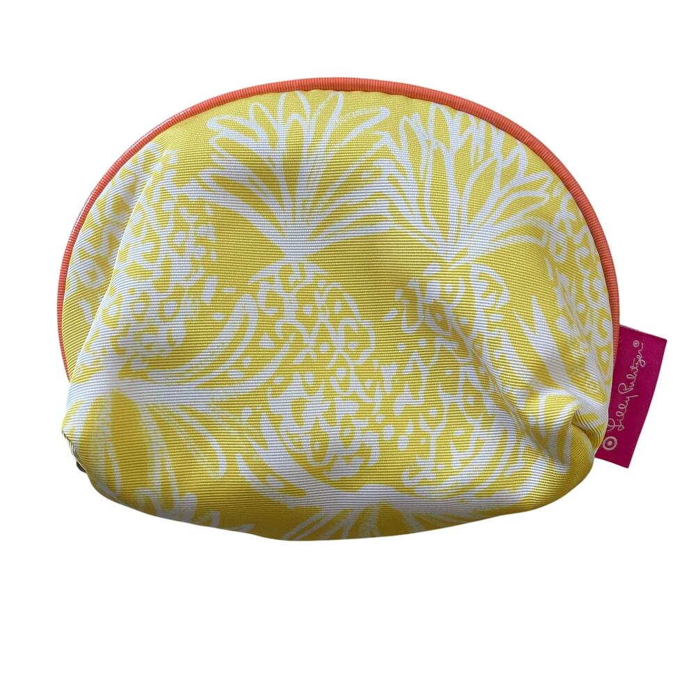 Lilly Pulitzer ‎  For Target Cosmetic Makeup Pouch Bag Yellow Zip NWOT